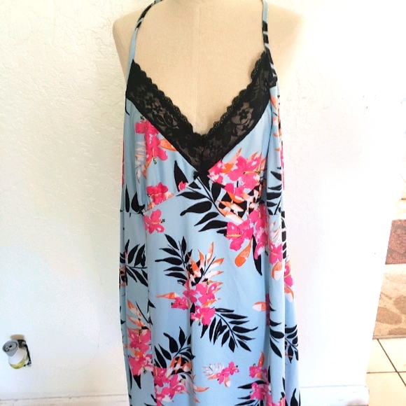3x Secret Treasures Blue Floral Chemise - Picture 1 of 4